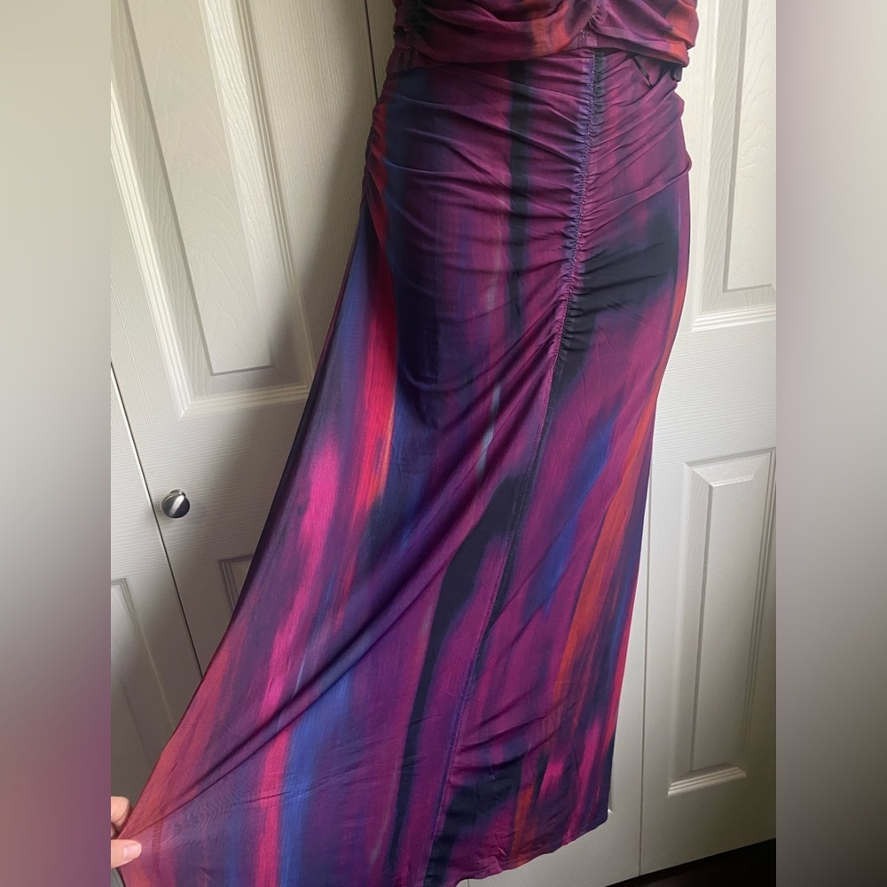 NWT House of Harlow 1960 Mesh Sleeveless Multicolor Tank and Skirt Two Piece Set - Picture 3 of 7